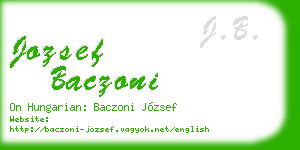 jozsef baczoni business card